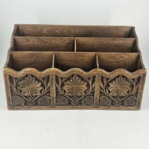 Vintage Faux Wood Desk Organizer Lerner Long Island New York